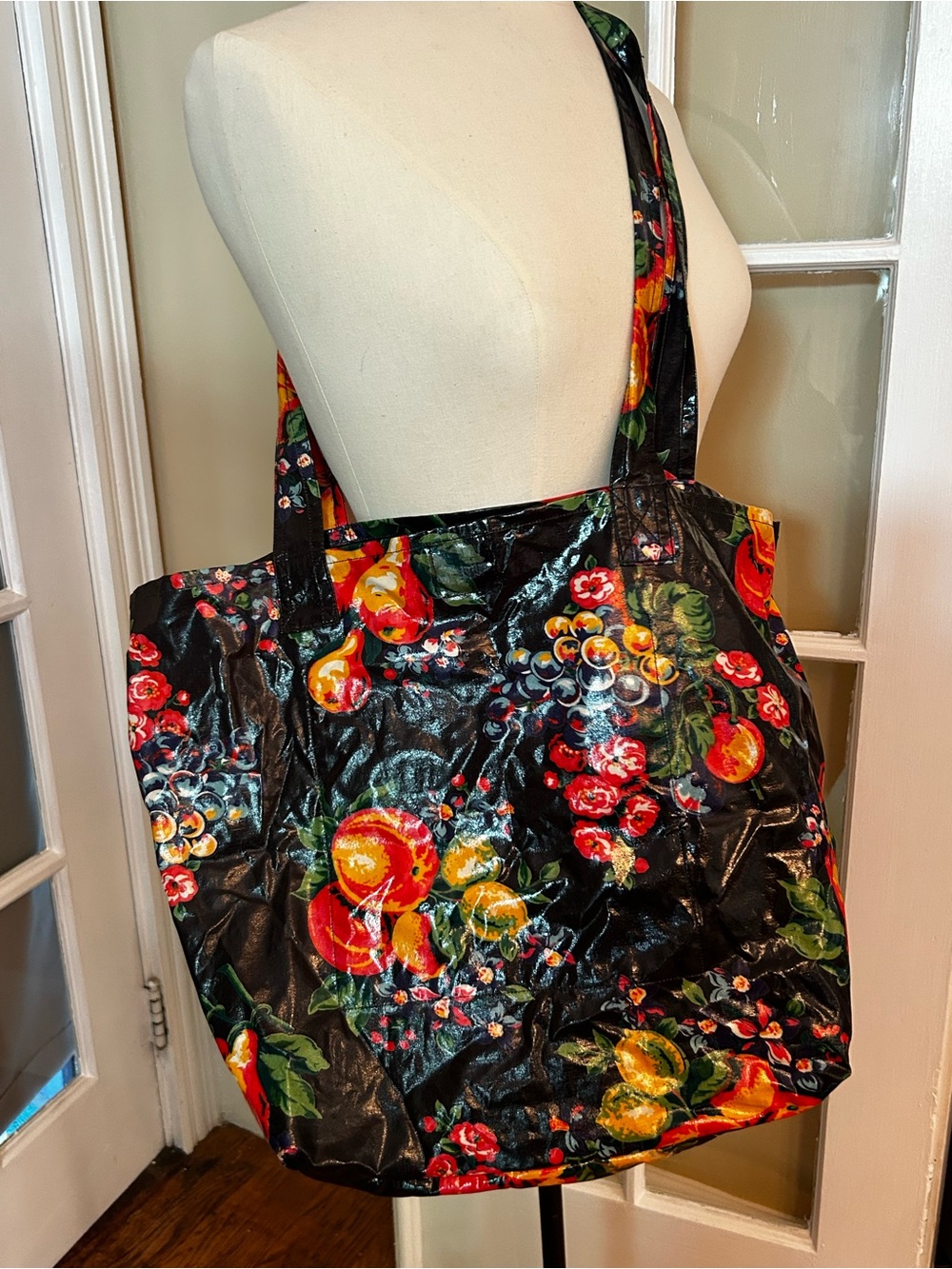 April Cornell Fruit Basket oilcloth Market Bag